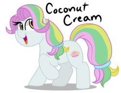 Size: 1024x791 | Tagged: safe, artist:jen-neigh, coconut cream, earth pony, pony, fame and misfortune, g4, female, filly, looking at you, simple background, solo, transparent background
