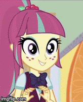 Size: 164x201 | Tagged: safe, screencap, sour sweet, equestria girls, g4, animated, cute, female, gif, smiling, solo, sourbetes, when she smiles