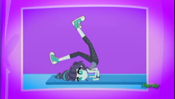 Size: 1366x768 | Tagged: safe, screencap, coloratura, epic fails (equestria girls), eqg summertime shorts, equestria girls, g4, alternate hairstyle, clothes, converse, female, majestic as fuck, ouch, rara, shoes, sneakers, socks, yoga