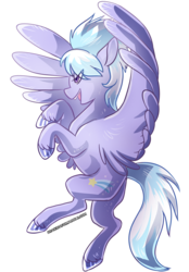 Size: 2502x3600 | Tagged: safe, artist:polyhexian, cloudchaser, pegasus, pony, g4, female, high res, mare, signature, solo, spread wings, unshorn fetlocks, wings