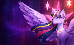 Size: 3600x2200 | Tagged: safe, artist:kot-of-eden, artist:saphirecat11, twilight sparkle, alicorn, pony, g4, female, high res, mare, multicolored hair, solo, twilight sparkle (alicorn)