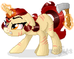 Size: 600x474 | Tagged: safe, artist:wolfs42, oc, oc only, pony, badass, badass adorable, cute, pixel art, present, simple background, transparent background