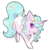 Size: 778x794 | Tagged: safe, artist:monogy, oc, oc only, oc:sweetlily, pony, unicorn, female, flower, flower in hair, flower in tail, mare, one eye closed, simple background, solo, transparent background, wink