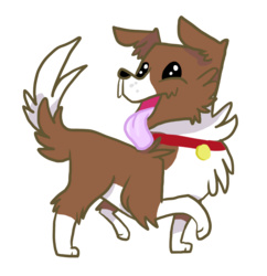 Size: 1432x1480 | Tagged: safe, artist:ashleybances, winona, dog, g4, female, happy, simple background, solo, tongue out, transparent background