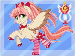 Size: 4000x3000 | Tagged: safe, artist:annakitsun3, oc, oc only, pony, bow, clothes, socks, solo, striped socks