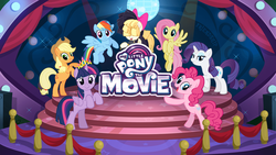 Size: 1922x1082 | Tagged: safe, gameloft, applejack, fluttershy, pinkie pie, rainbow dash, rarity, songbird serenade, twilight sparkle, alicorn, earth pony, pegasus, pony, unicorn, g4, my little pony: the movie, official, female, loading screen, mane six, mare, my little pony logo, my little pony: the movie logo, sia (singer), spread wings, twilight sparkle (alicorn), video game, wallpaper, wings