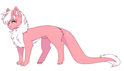 Size: 2600x1500 | Tagged: safe, artist:plnetfawn, oc, oc only, oc:alo equus, hybrid, chest fluff, horns, long tail, male, paws, solo, stallion