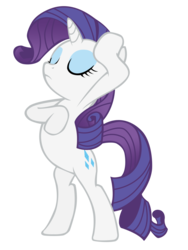 Size: 900x1200 | Tagged: safe, artist:lcpsycho, rarity, pony, unicorn, g4, the return of harmony, bipedal, eyes closed, female, mare, raised hoof, simple background, solo, transparent background, vector