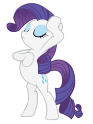 Size: 2400x3200 | Tagged: safe, artist:lcpsycho, rarity, earth pony, pony, unicorn, g4, the return of harmony, belly, bipedal, earth pony rarity, eyes closed, female, high res, hornless unicorn, mare, missing horn, race swap, simple background, solo, transparent background, vector