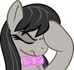 Size: 3911x3687 | Tagged: safe, artist:haetran, artist:reiduran, octavia melody, earth pony, pony, g4, bust, chest fluff, facehoof, female, mare, portrait, reaction image, simple background, solo, transparent background, vector