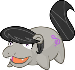 Size: 1620x1517 | Tagged: safe, artist:haetran, octavia melody, pony, slowpoke (pokémon), g4, female, pokémon, simple background, solo, transparent background, vector, what has magic done, what has science done
