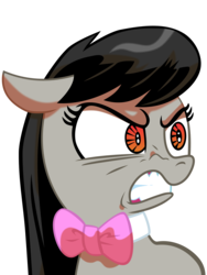 Size: 2323x3083 | Tagged: safe, artist:andy price, artist:haetran, idw, octavia melody, earth pony, pony, g4, angry, bust, comic, ears back, female, high res, mare, meme, portrait, rage, rage face, ragetavia, reaction image, simple background, solo, transparent background, vector