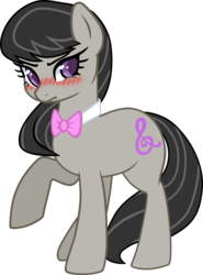 Size: 2959x3996 | Tagged: safe, artist:haetran, octavia melody, earth pony, pony, g4, blushing, cute, female, raised hoof, simple background, solo, transparent background, tsundere, tsuntavia, vector