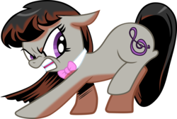 Size: 2978x2000 | Tagged: safe, artist:andypriceart, artist:haetran, edit, idw, octavia melody, earth pony, pony, g4, angry, backwards cutie mark, ears back, female, high res, mare, simple background, solo, transparent background, vector