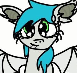 Size: 462x436 | Tagged: safe, oc, oc only, oc:sister note, bat pony, pony, sketch