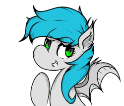 Size: 1950x1662 | Tagged: safe, artist:winter moose, oc, oc only, oc:sister note, bat pony, pony, colored, simple background, solo, transparent background