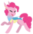 Size: 1024x1058 | Tagged: safe, artist:musicdove, pinkie pie, changedling, changeling, g4, changedlingified, changelingified, eyes closed, female, happy, pinkling, simple background, solo, species swap, transparent background