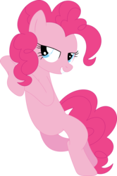 Size: 2382x3596 | Tagged: safe, artist:porygon2z, pinkie pie, earth pony, pony, g4, maud pie (episode), bipedal, female, high res, leaning, mare, simple background, smiling, smug, solo, standing, transparent background, vector