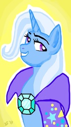 Size: 900x1600 | Tagged: safe, artist:xcherryblossombunnyx, trixie, pony, unicorn, g4, female, smiling, solo