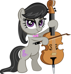Size: 1280x1332 | Tagged: safe, artist:aleximusprime, artist:haetran, octavia melody, earth pony, pony, g4, bipedal, cello, chibi, cute, female, musical instrument, simple background, solo, transparent background, vector