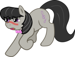 Size: 1280x984 | Tagged: safe, artist:haetran, artist:rustyhorsedrawfag, octavia melody, earth pony, pony, g4, blushing, female, mare, open mouth, simple background, solo, transparent background, vector