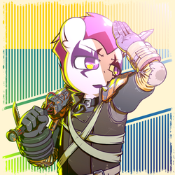 Size: 768x768 | Tagged: safe, artist:cero, artist:jubei the pony, sweetie belle, anthro, g4, clothes, fallout 4, female, show stopper outfits, solo