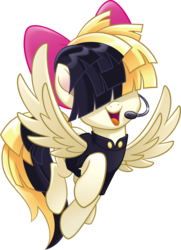 Size: 2212x3047 | Tagged: safe, songbird serenade, pegasus, pony, g4, my little pony: the movie, female, headworn microphone, high res, mare, microphone, sia (singer), simple background, solo, transparent background, vector