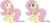 Size: 6700x3100 | Tagged: safe, artist:datapony, fluttershy, pegasus, pony, g4, absurd resolution, blushing, colored pupils, dilated pupils, female, mare, no pupils, raised hoof, simple background, smiling, solo, transparent background