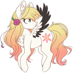 Size: 2048x2048 | Tagged: safe, artist:cinnamontee, oc, oc only, oc:ember (cinnamontee), pegasus, pony, chest fluff, colored wings, female, high res, mare, multicolored wings, simple background, solo, transparent background