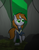 Size: 2550x3300 | Tagged: safe, artist:skyflys, oc, oc only, oc:littlepip, pony, unicorn, fallout equestria, cave, chains, clothes, colored pupils, cute, fanfic, fanfic art, female, grass, high res, hooves, horn, jumpsuit, looking away, looking sideways, mare, pipbuck, raised hoof, solo, vault suit