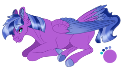 Size: 1125x632 | Tagged: safe, artist:bijutsuyoukai, oc, oc only, oc:javelin jinx, pegasus, pony, colored wings, male, multicolored wings, offspring, parent:spearhead, parent:twilight sparkle, prone, simple background, solo, stallion, transparent background