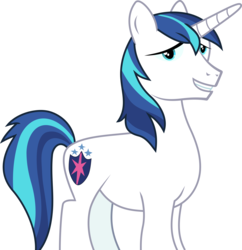 Size: 4086x4216 | Tagged: safe, artist:frownfactory, shining armor, pony, unicorn, a flurry of emotions, g4, .svg available, absurd resolution, blue eyes, blue hair, blue mane, blue tail, horn, male, multicolored hair, multicolored mane, multicolored tail, simple background, smiling, solo, stallion, svg, transparent background, vector