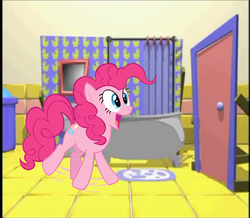 Size: 1058x924 | Tagged: safe, screencap, pinkie pie, earth pony, pony, series:pony tales, g4, are you my pony, silly songs, silly songs with pinkie, song in the comments, the hairbrush song, veggietales