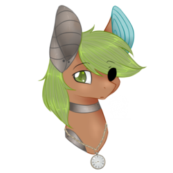 Size: 1000x1000 | Tagged: safe, artist:emypony, oc, oc only, earth pony, pony, robot, clock, commission, male