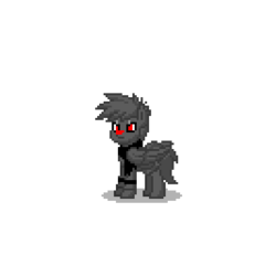 Size: 400x400 | Tagged: safe, pony, rabbit, pony town, 2spot, bloody bunny: first blood, dark rabbit, ponified, simple background, solo, transparent background