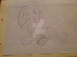 Size: 1024x765 | Tagged: safe, artist:mk1145, pony, ponified, solo, sonic the hedgehog (series), traditional art, watermark, zor