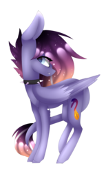 Size: 1024x1662 | Tagged: safe, artist:hyshyy, oc, oc only, oc:space dusty, pegasus, pony, choker, female, mare, simple background, solo, spiked choker, transparent background
