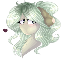 Size: 2000x2000 | Tagged: safe, artist:doux-ameri, oc, oc only, oc:thing, pony, bust, female, floppy ears, high res, mare, portrait, solo