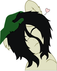 Size: 920x1152 | Tagged: safe, artist:cinderfall, oc, oc only, oc:anon, oc:floor bored, earth pony, human, pony, cute, ear fluff, eyes closed, female, hand on head, heart, human on pony petting, mare, offscreen character, petting, simple background, solo focus, transparent background