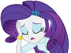 Size: 822x612 | Tagged: safe, artist:thebar, derpibooru exclusive, rarity, equestria girls, g4, my little pony equestria girls: friendship games, bracelet, facepalm, fail, female, glowing ear, jewelry, simple background, solo, transparent background