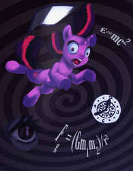 Size: 1172x1500 | Tagged: safe, artist:egn, twilight sparkle, pony, g4, atg 2017, clock, equestria daily exclusive, falling, female, math, newbie artist training grounds, solo