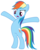 Size: 7000x8800 | Tagged: safe, artist:tardifice, rainbow dash, pegasus, pony, g4, tanks for the memories, absurd resolution, bipedal, female, hooves in air, mare, simple background, solo, standing, standing up, transparent background, vector