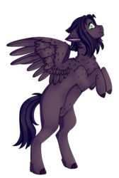 Size: 1024x1524 | Tagged: safe, artist:cinnamonsparx, oc, oc only, pegasus, pony, crying, female, mare, rearing, simple background, solo, transparent background