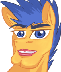 Size: 800x935 | Tagged: safe, artist:crowneprince, flash sentry, pony, ponies the anthology vi, g4, abomination, anthology, chad, male, not salmon, simple background, solo, transparent background, wat