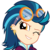 Size: 512x512 | Tagged: safe, artist:xebck, indigo zap, derpibooru, equestria girls, g4, my little pony equestria girls: friendship games, .svg available, derpibooru badge, ear piercing, earring, female, goggles, jewelry, meta, one eye closed, piercing, simple background, smiling, solo, svg, transparent background, vector, wink