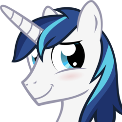 Size: 512x512 | Tagged: safe, artist:the smiling pony, shining armor, pony, unicorn, derpibooru, g4, .svg available, blushing, cute, derpibooru badge, male, meta, shining adorable, simple background, smiling, solo, svg, transparent background, vector