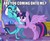 Size: 600x495 | Tagged: safe, screencap, princess ember, twilight sparkle, alicorn, dragon, pony, g4, my little pony: friendship is magic, triple threat, hug, image macro, meme, memeful.com, twilight sparkle (alicorn), twilight's castle