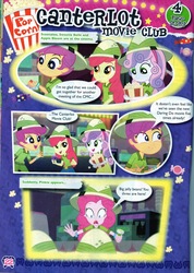 Size: 1140x1600 | Tagged: safe, apple bloom, pinkie pie, scootaloo, sweetie belle, equestria girls, g4, my little pony equestria girls: summertime shorts, the canterlot movie club, cinema, comic, cutie mark crusaders, daring do costume