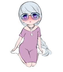 Size: 1288x1486 | Tagged: safe, artist:born-to-die, silver spoon, human, g4, blushing, braid, clothes, cute, ear piercing, female, glasses, humanized, jewelry, necklace, pearl necklace, piercing, silverbetes, socks, solo