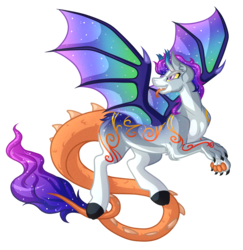 Size: 5838x6000 | Tagged: safe, artist:amazing-artsong, oc, oc only, oc:havoc, draconequus, pony, absurd resolution, commission, draconequus oc, interspecies offspring, next generation, offspring, open mouth, parent:discord, parent:princess celestia, parents:dislestia, simple background, tongue out, transparent background, unshorn fetlocks